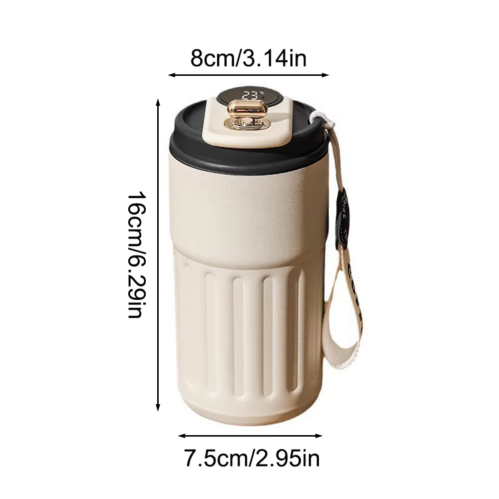 Insulated Stainless Steel Coffee Cup with Intelligent Temperature Measurement High-Aesthetic 316 Steel Insulated Beverage Contai