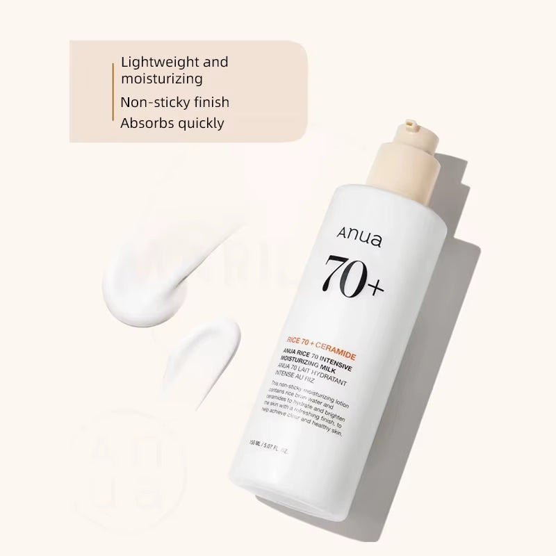 Korean Skincare Set  Rice 70 Glow Milky Toner,Intensive Moisturizing Milk Lotion,Hydrating&Nourishing,Barrier Care 2Pcs Sets
