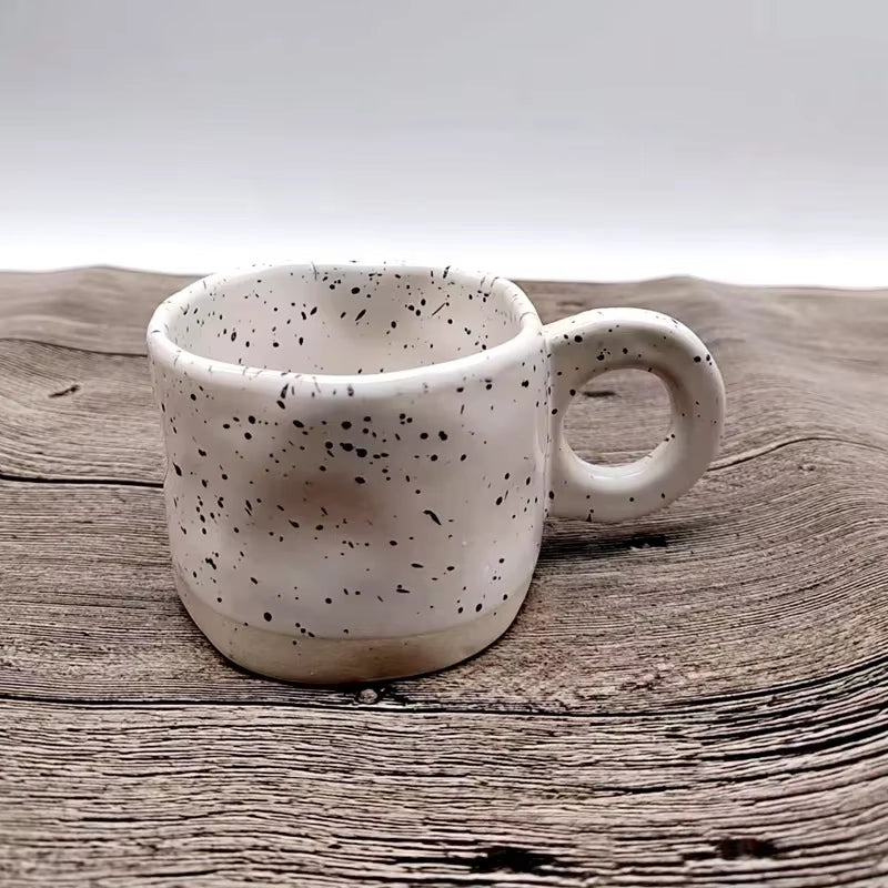 Ceramic Mug 250Ml Ring Handl Coffee Milk Modern Print Porcelain Mug Handmade Ceramic Hot Chocolate Cup Couple Handgrip Cups