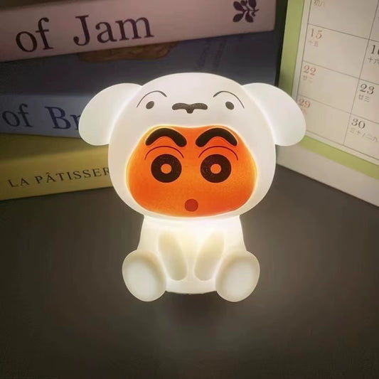 Anime Crayon Shin-Chans Patting Small Night Lamp Soft Light Eye -Protecting Bedroom Bedside Charging Night Light Birthday Gifts
