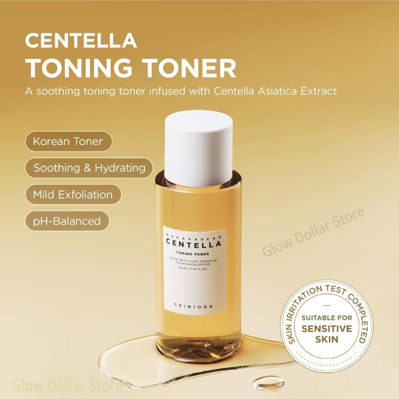 Korean  Skincare Centella 3Pcs Set,Toning Toner,Pore Care Light Cleansing Oil,Facail Serum for Soothing Sensitive Skin