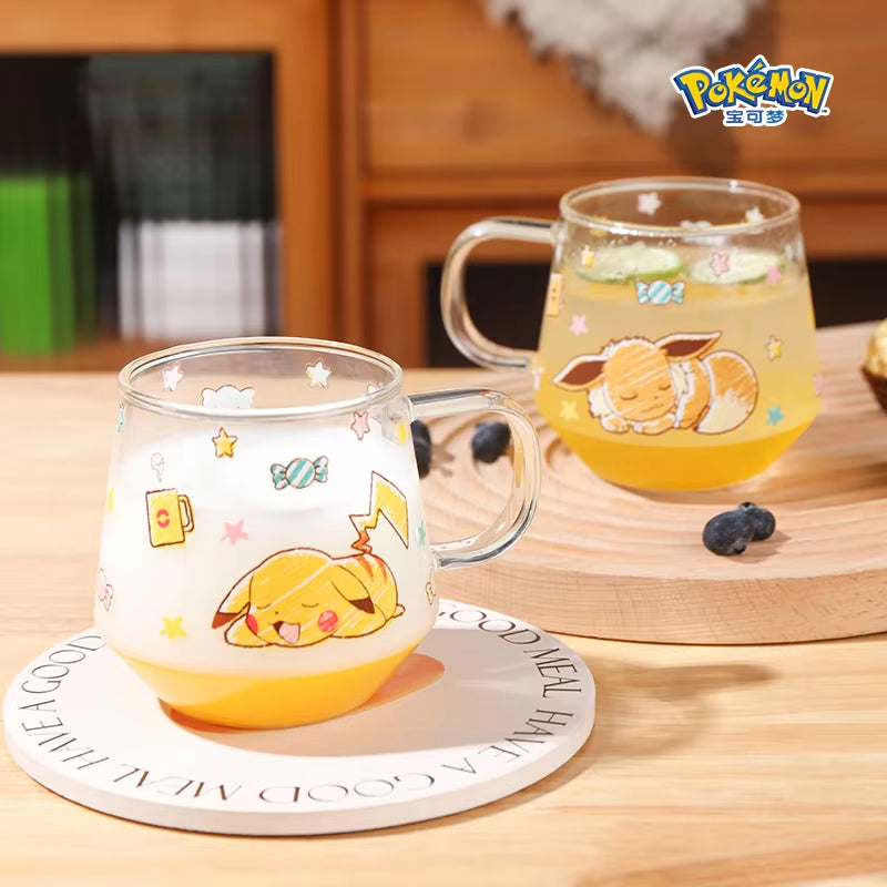 [Pokemon Co-Branded] Ceramic Pikachu Water Cup Glass Home Cute High Temperature Resistant High Borosilicon Large Capacity Mug