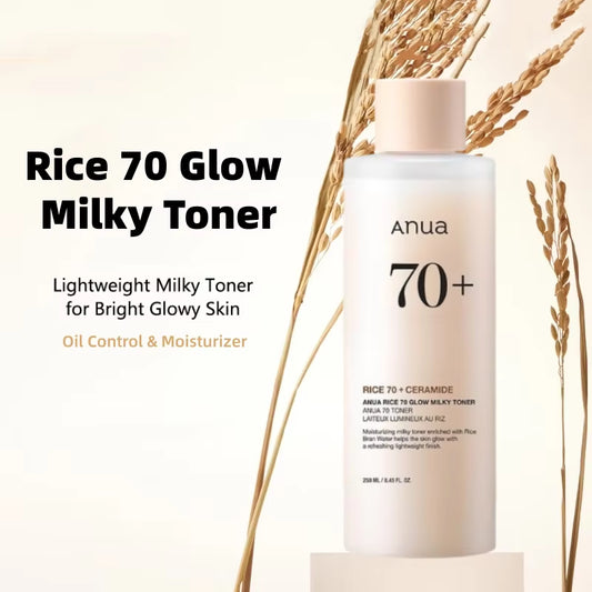 Korean Skincare Set  Rice 70 Glow Milky Toner,Intensive Moisturizing Milk Lotion,Hydrating&Nourishing,Barrier Care 2Pcs Sets