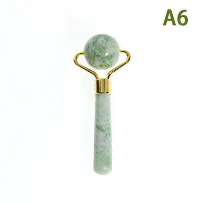 1Pc Natural Jade Massager round Ball Roller Manual Facial Gua Sha Skin Care Eye Beauty Lifting Wrinkle Remover Massage Scraper