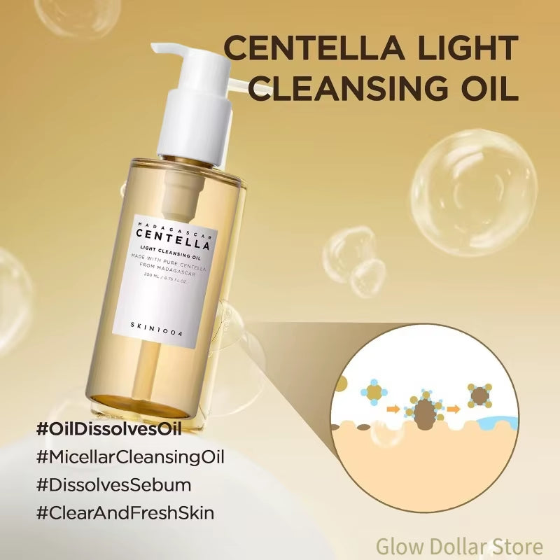 Korean  Skincare Centella 3Pcs Set,Toning Toner,Pore Care Light Cleansing Oil,Facail Serum for Soothing Sensitive Skin