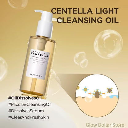 Korean  Skincare Centella 3Pcs Set,Toning Toner,Pore Care Light Cleansing Oil,Facail Serum for Soothing Sensitive Skin