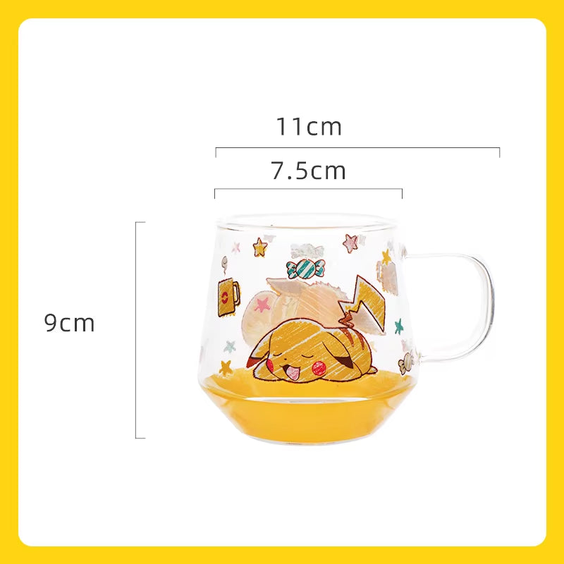 [Pokemon Co-Branded] Ceramic Pikachu Water Cup Glass Home Cute High Temperature Resistant High Borosilicon Large Capacity Mug