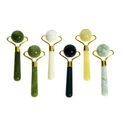 1Pc Natural Jade Massager round Ball Roller Manual Facial Gua Sha Skin Care Eye Beauty Lifting Wrinkle Remover Massage Scraper