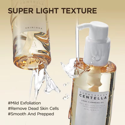 Korean  Skincare Centella 3Pcs Set,Toning Toner,Pore Care Light Cleansing Oil,Facail Serum for Soothing Sensitive Skin