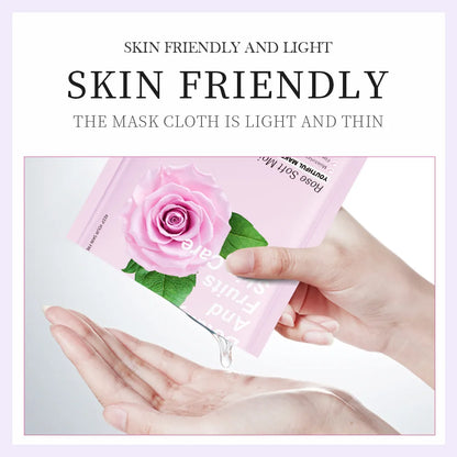 8Pcs Natural Plant Face Mask Beauty Skincare Facial Masks Moisturizing Firming Hydrating Facial Mask Face Care Korean Cosmetics