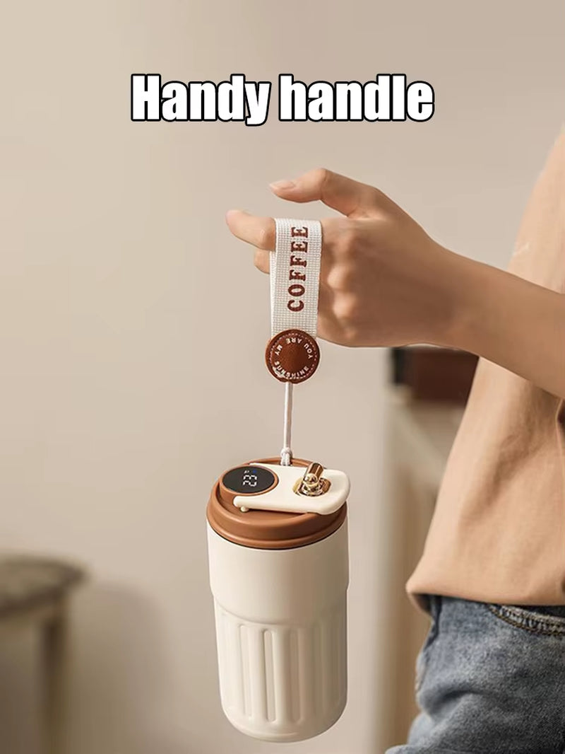 Insulated Stainless Steel Coffee Cup with Intelligent Temperature Measurement High-Aesthetic 316 Steel Insulated Beverage Contai