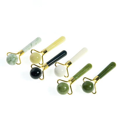 1Pc Natural Jade Massager round Ball Roller Manual Facial Gua Sha Skin Care Eye Beauty Lifting Wrinkle Remover Massage Scraper