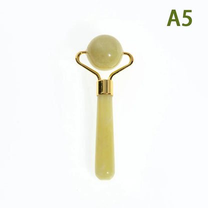 1Pc Natural Jade Massager round Ball Roller Manual Facial Gua Sha Skin Care Eye Beauty Lifting Wrinkle Remover Massage Scraper