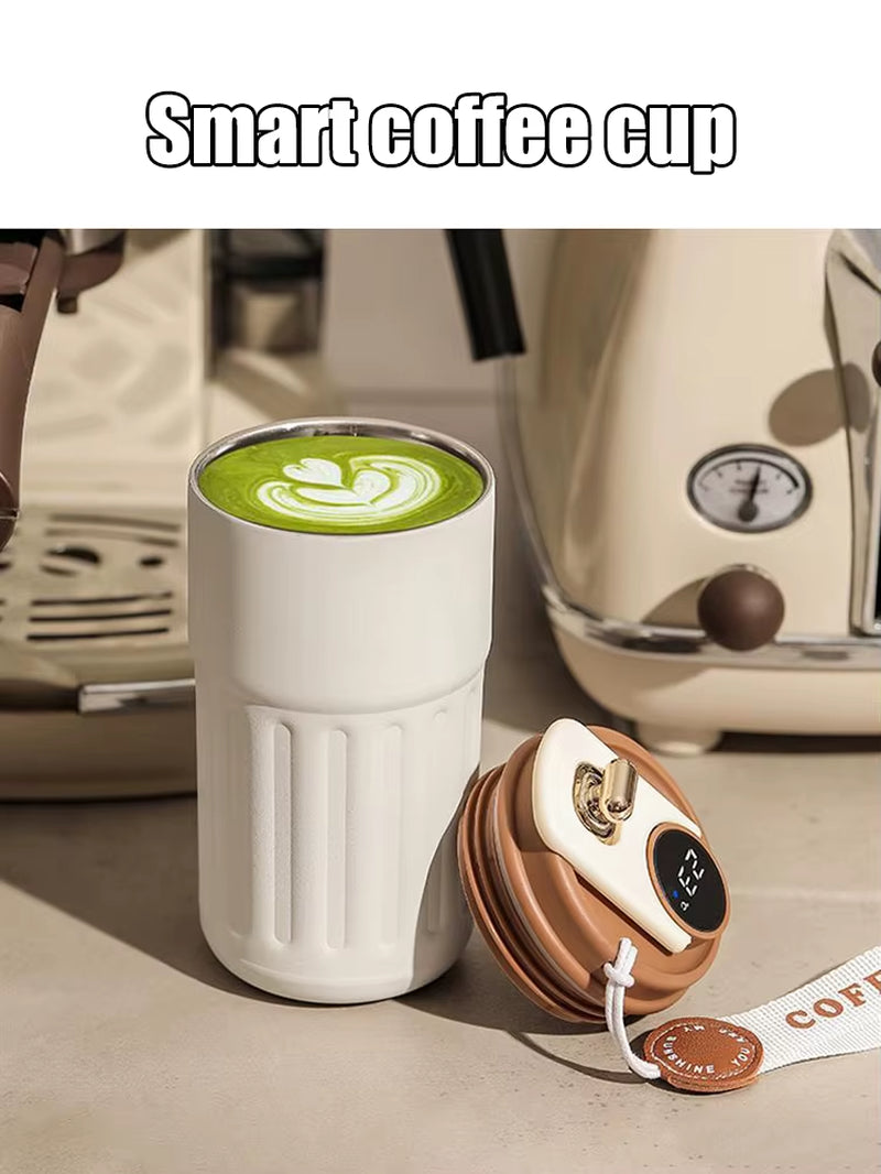 Insulated Stainless Steel Coffee Cup with Intelligent Temperature Measurement High-Aesthetic 316 Steel Insulated Beverage Contai