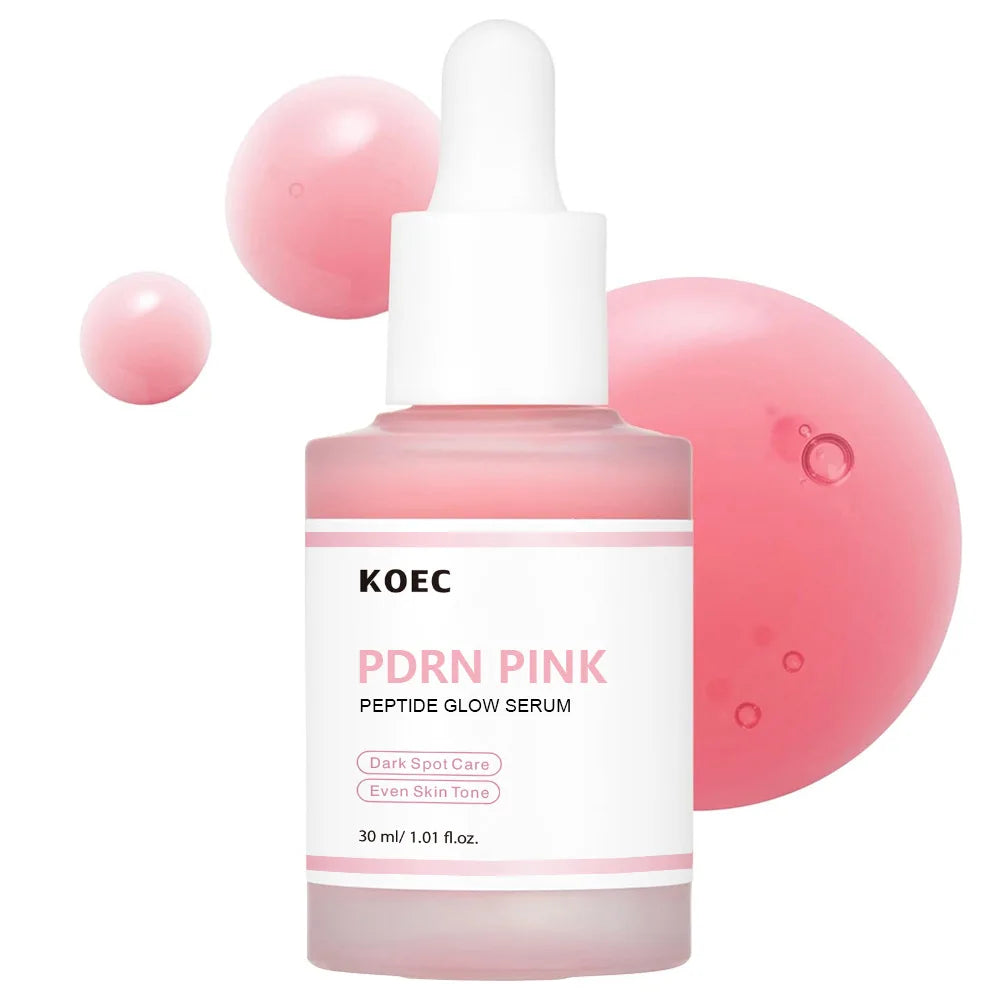 30Ml Salmon PDRN Pink Peptide Glow Facial Serum Dark Spot Care Even Skin Tone Enhance Elasticity Smoothing Firming Adenosine