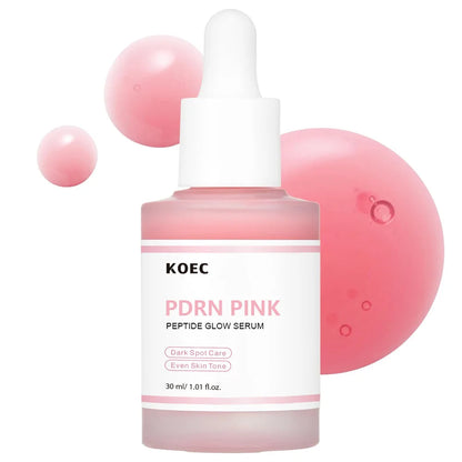 30Ml Salmon PDRN Pink Peptide Glow Facial Serum Dark Spot Care Even Skin Tone Enhance Elasticity Smoothing Firming Adenosine