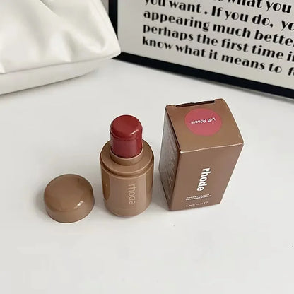 Pocket Blush LIP Stick Lip and Cheek Hydrating Stick Natural Rouge Powder Blush Cream Lipstick Cheek Easy to Apply Colo