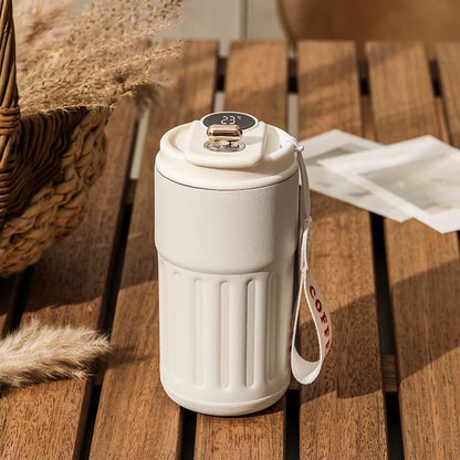 Insulated Stainless Steel Coffee Cup with Intelligent Temperature Measurement High-Aesthetic 316 Steel Insulated Beverage Contai