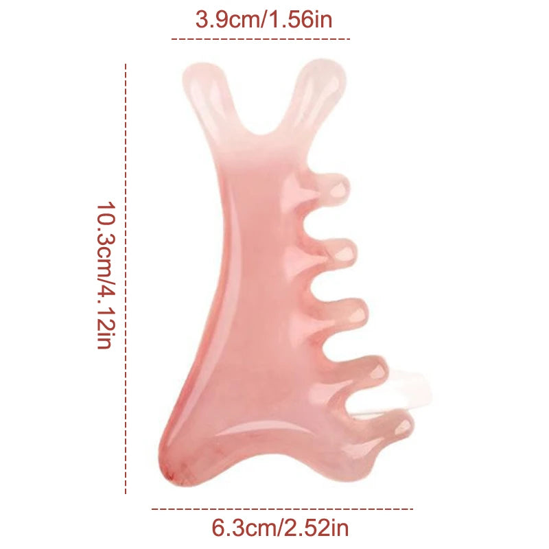 【Peace】2Pcs Body Meridian Massage Comb Plastic Five Wide Tooth Comb Acupuncture Therapy Blood Circulation Anti-Static Hair Comb