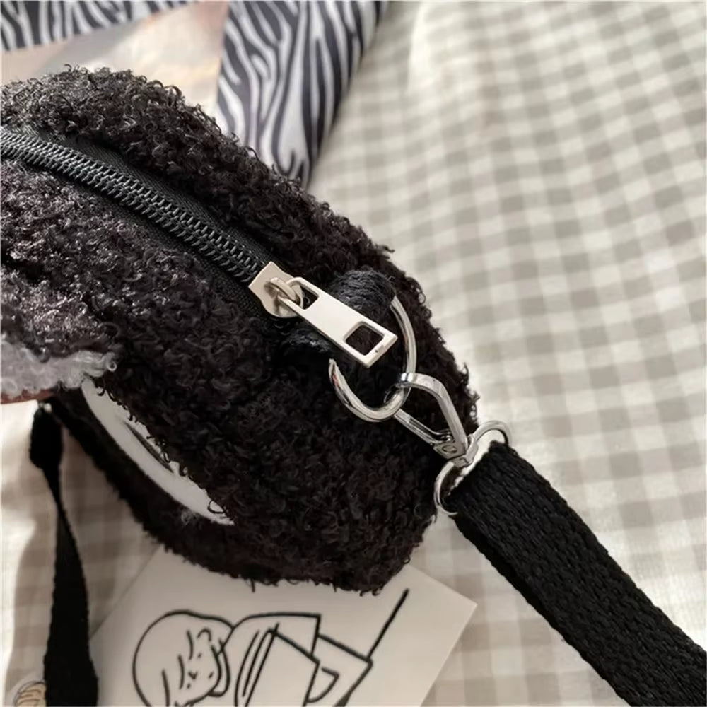 HOMEFISH Japanese Style Bag Women Cartoon Plush Shoulder Bag for Women New Crossbody Bag Small Phone&Purse Bag Bolsa Feminina