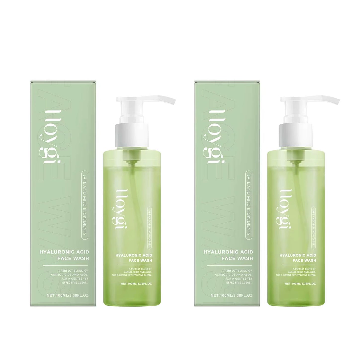 Hyaluronic Acid Cleansing Gel Pore Cleaning & Hydrating Non-Drying Face Wash Exfoliating Moisturizing Formula Facial Cleansing
