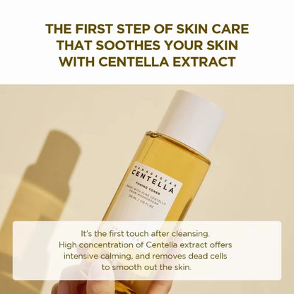 Korean  Skincare Centella 3Pcs Set,Toning Toner,Pore Care Light Cleansing Oil,Facail Serum for Soothing Sensitive Skin