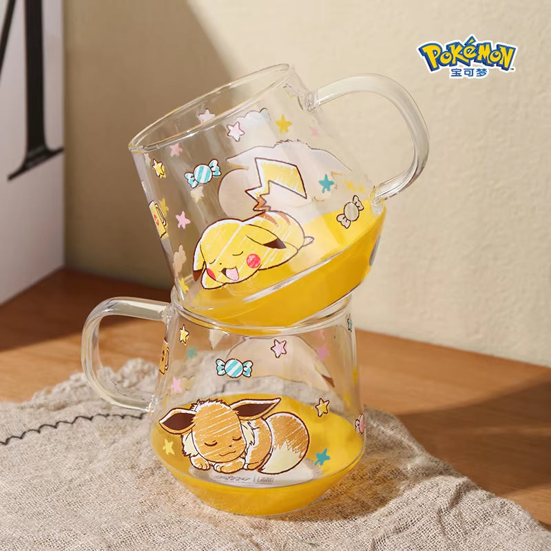 [Pokemon Co-Branded] Ceramic Pikachu Water Cup Glass Home Cute High Temperature Resistant High Borosilicon Large Capacity Mug