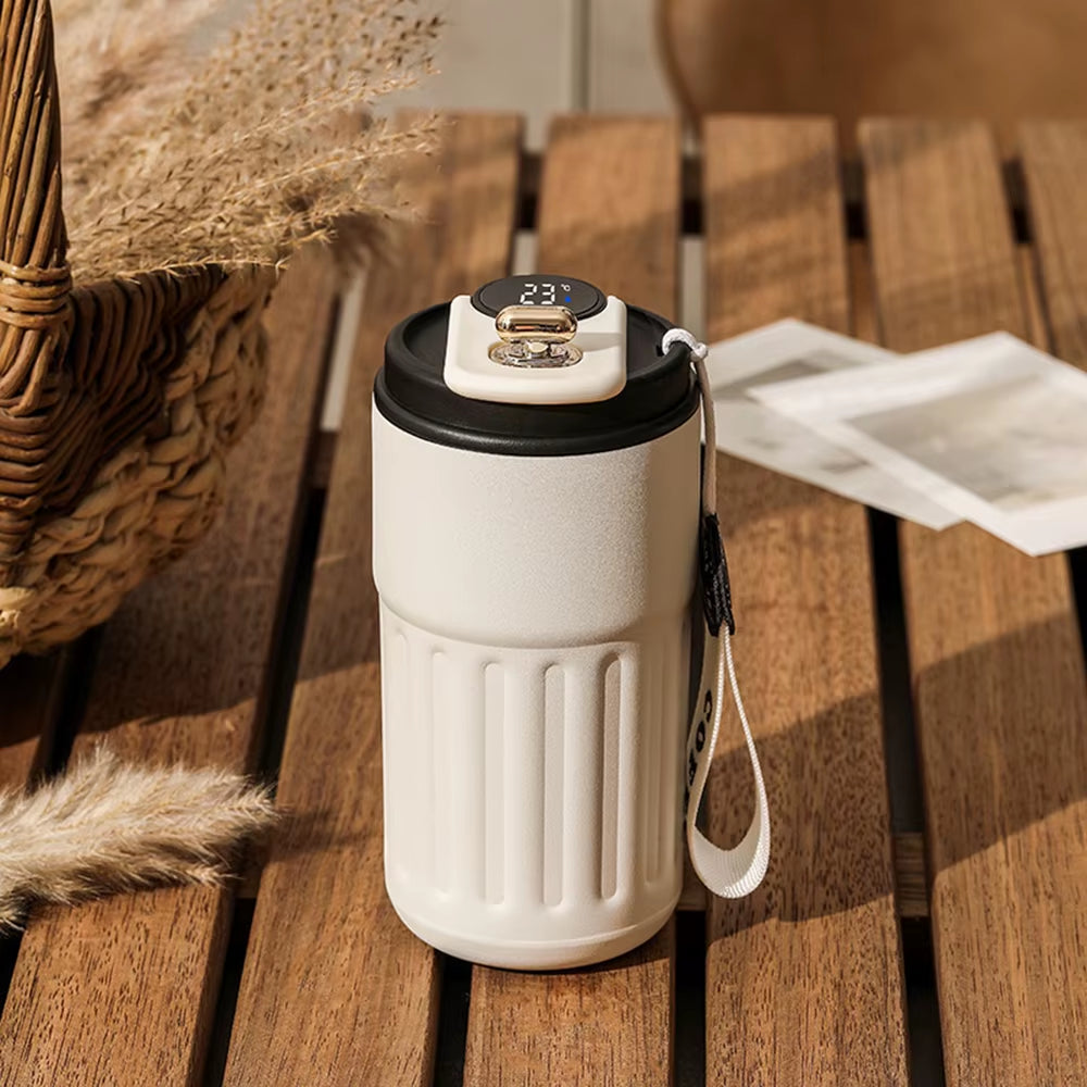 Insulated Stainless Steel Coffee Cup with Intelligent Temperature Measurement High-Aesthetic 316 Steel Insulated Beverage Contai