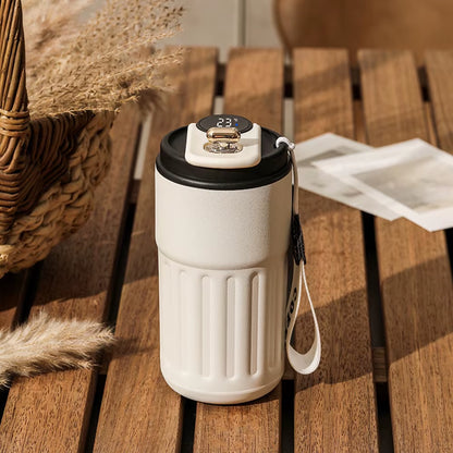 Insulated Stainless Steel Coffee Cup with Intelligent Temperature Measurement High-Aesthetic 316 Steel Insulated Beverage Contai
