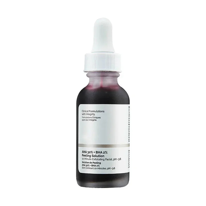 New 2024 30Ml AHA 30% + BHA 2% Face Makeup Peeling Solution Shrinking Pore Serum Ordinary Repair Hyaluronic Acid Face Skin Care